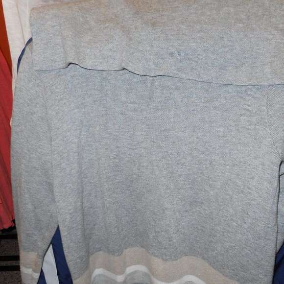 APT. 9: women's open front sweater, NO Pockets, sz S, long collar - Picture 3 of 6